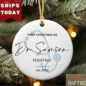 Doctor Christmas Ornament Personalized Dr Ornament Doctor Gift Dr Christmas Gift Custom Doctor Gift Physician Gift