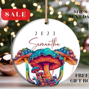 Mushroom Christmas Ornament Christmas Tree Decorations Mushroom Ornament Custom Mushroom Unique Mushroom Ornament Mushroom Lover Gifts