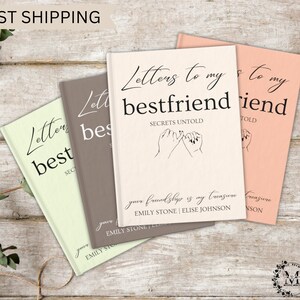 Friendship Gifts Journal Personalized Custom Name Gift for Best friend Journal Cover Letter Gift for Bestfriend Birthday Message for Friends