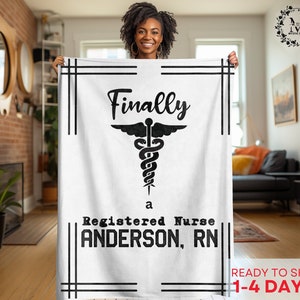 Personalized Nurse Blanket Personalised Gift for Nurse Graduation Gift Nurse Blanket Friend Birthday Gift Blanket Custom Personalized Gift