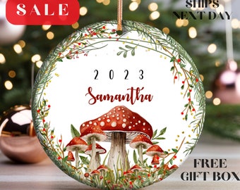 Mushroom Christmas Ornament Christmas Tree Decorations Mushroom Ornament Custom Mushroom Unique Mushroom Ornament Mushroom Lover Gifts