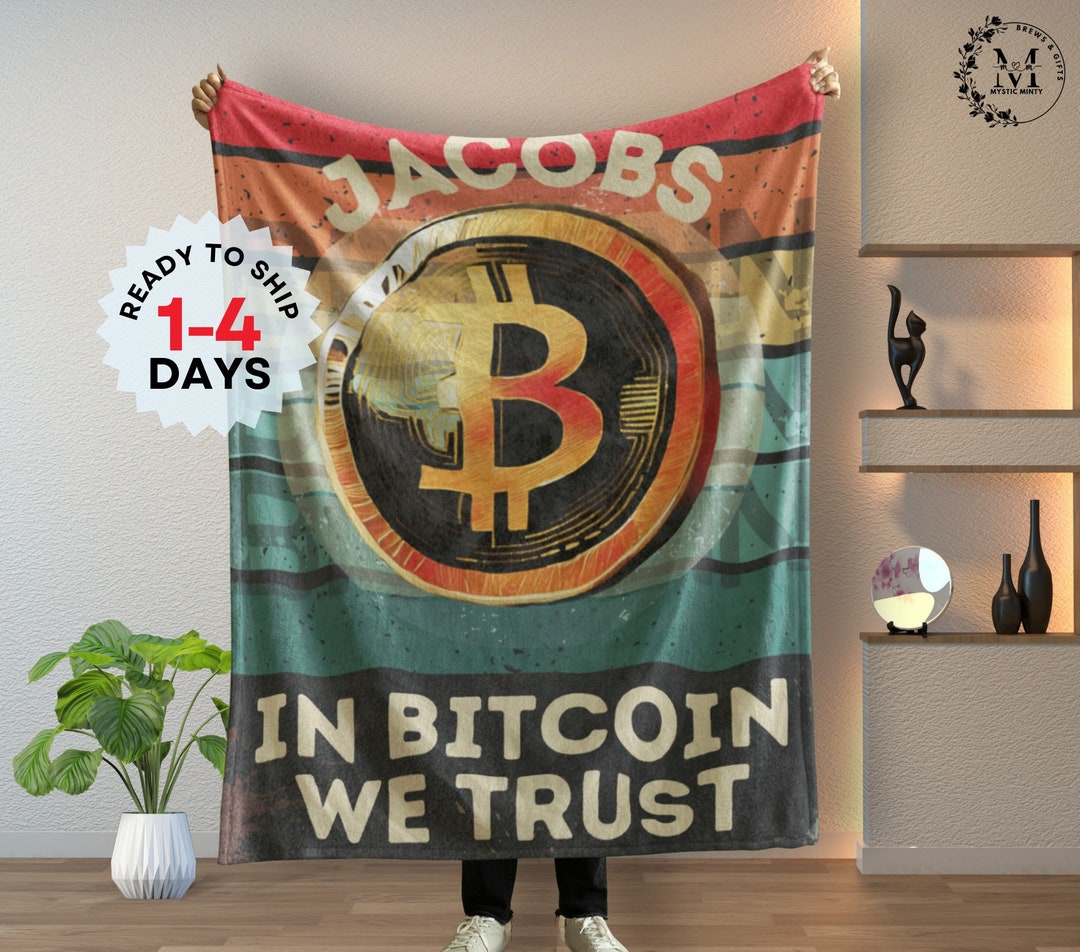 Bitcoin Cryptocurrency Gift Personalized Blanket Crypto Currencies Hodl Investor Online Throw