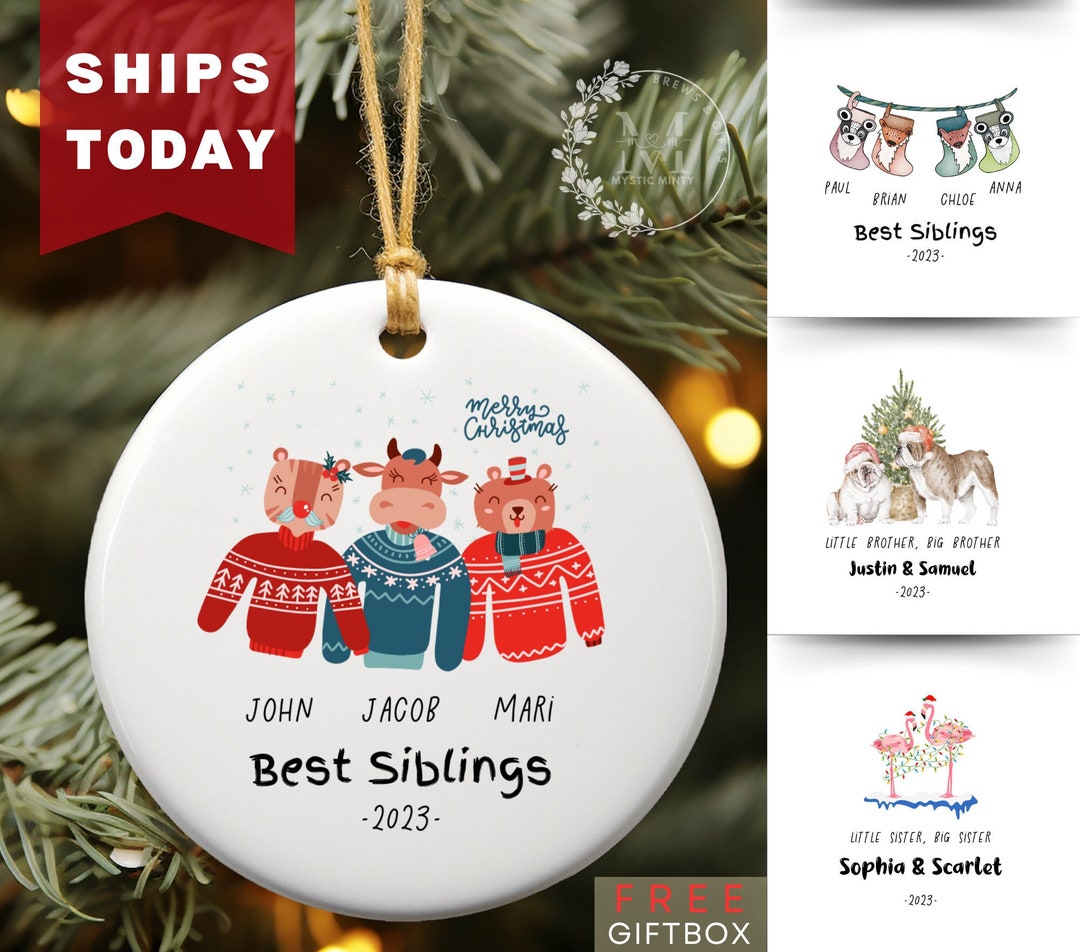 Sibling Christmas Ornament Gifts for Siblings Sibling Gift Idea Best