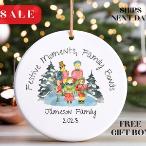 Personalized Family Name Ornament Christmas Tree Ornament with Family Name Family Name Christmas Ornament Custom Xmas Holiday