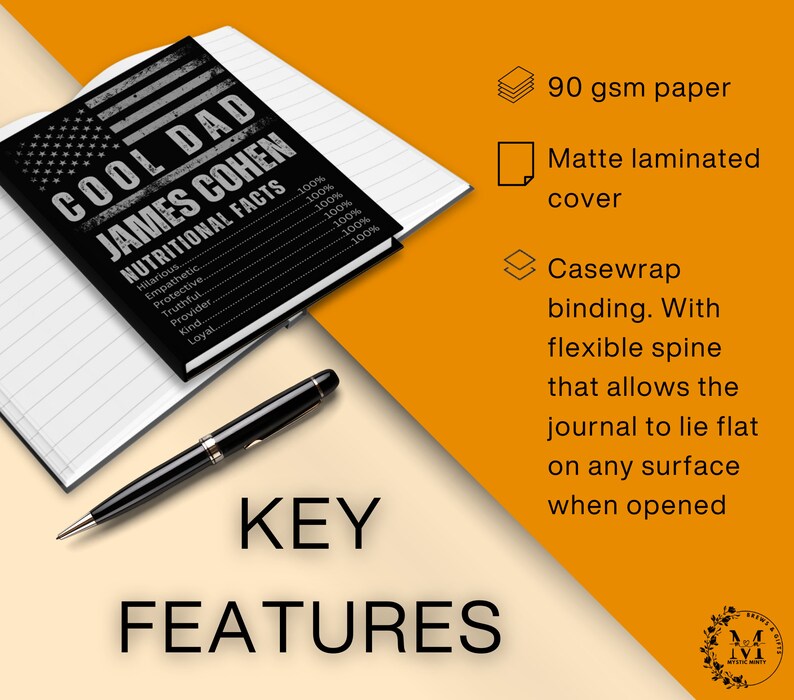 Best Dad Gift Custom Journal Notebook Fathers Day Gift for Dad Birthday