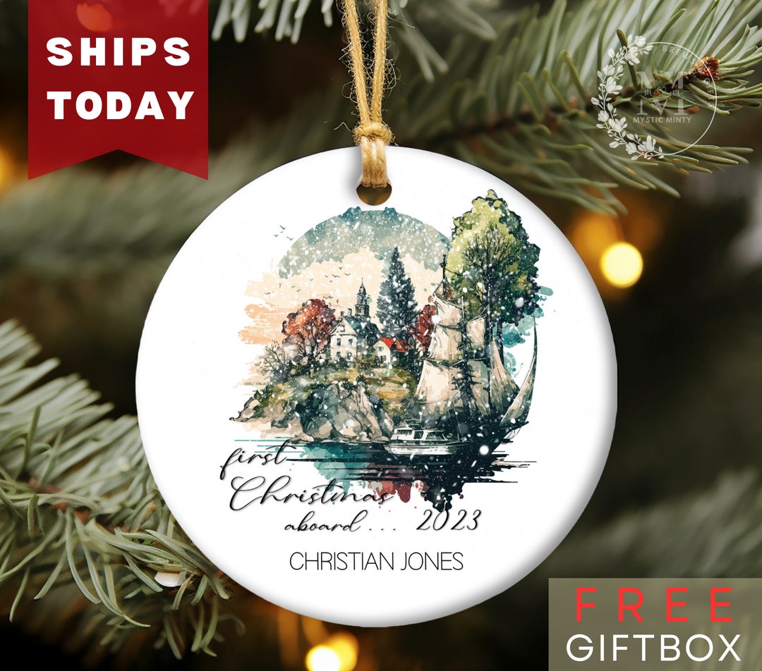 Personalized Travel Ornament Vacation Christmas Ornament Travel Gifts Vacation Christmas Ornament