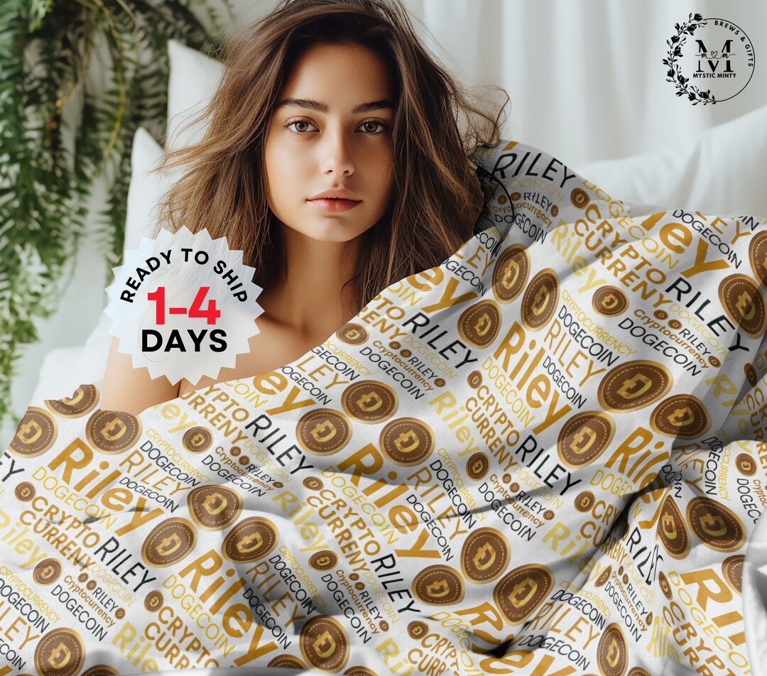 Cryptocurrency Day Trader Custom Blankets Bitcoin Throw Blanket Adult Blanket Tether Avalanche