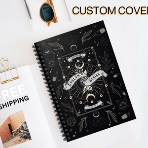Personalized Witch Notebook Journal Gothic Book Witchy Gifts Planner Witch Stuff Starter Kit Unique Moon Phase Gift Witch Junk Journal image 5