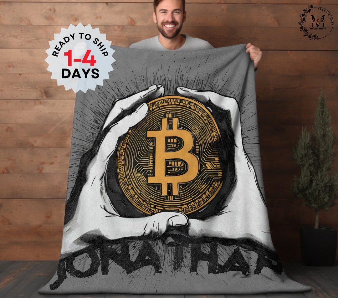 Bitcoin Hand Gift Personalized Blanket Crypto Currencies Investor ...