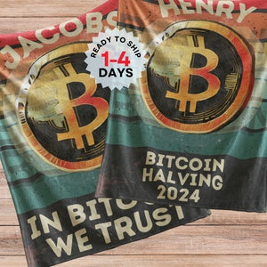 Bitcoin Cryptocurrency Gift Personalized Blanket Crypto Currencies Hodl Investor Online Throw Blanket Couch Day Trader Custom Blankets