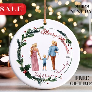 Personalized Family Name Ornament Christmas Tree Ornament with Family Name Family Name Christmas Ornament Custom Xmas Holiday