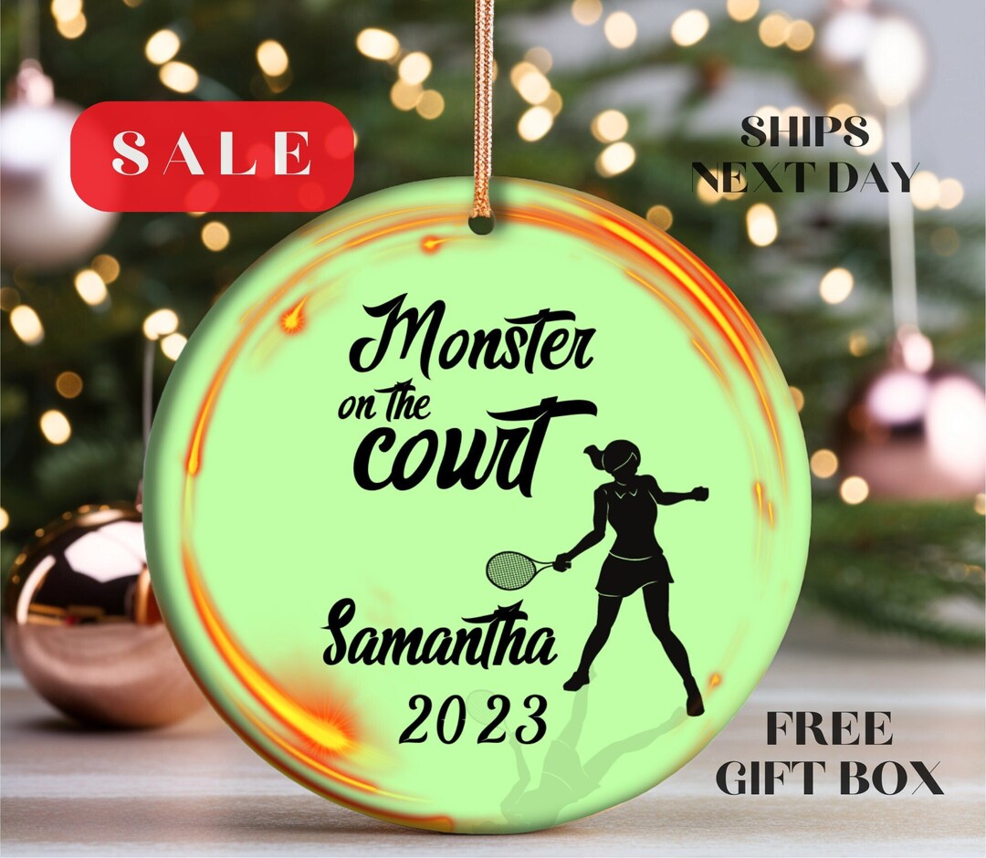Tennis Gift Ornament Tennis Player Gift Personalized Ornaments Etsy