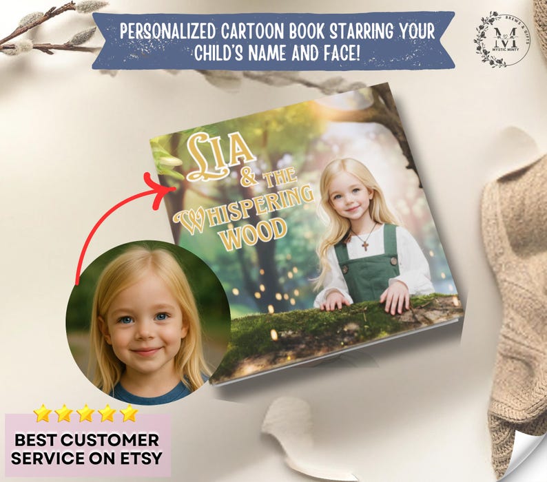 Custom Name Photos Personalized Story Books for Baby Girl Gift Personalized Children Book Custom Story Book for Kids Gift Book Lovers Gift