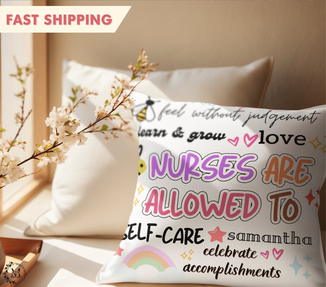 Custom Pillow for Nurse Personalized Affirmation Gifts Mental Health ...