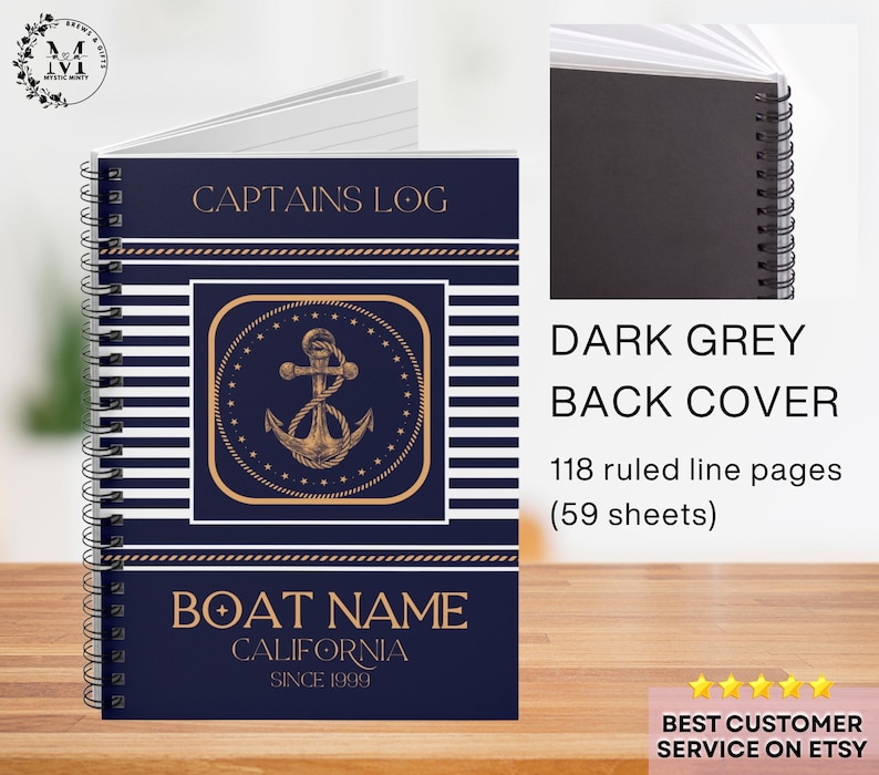 Custom Boat Dad Notebook Father Daughter Gift Notebook Dad Gift From ...