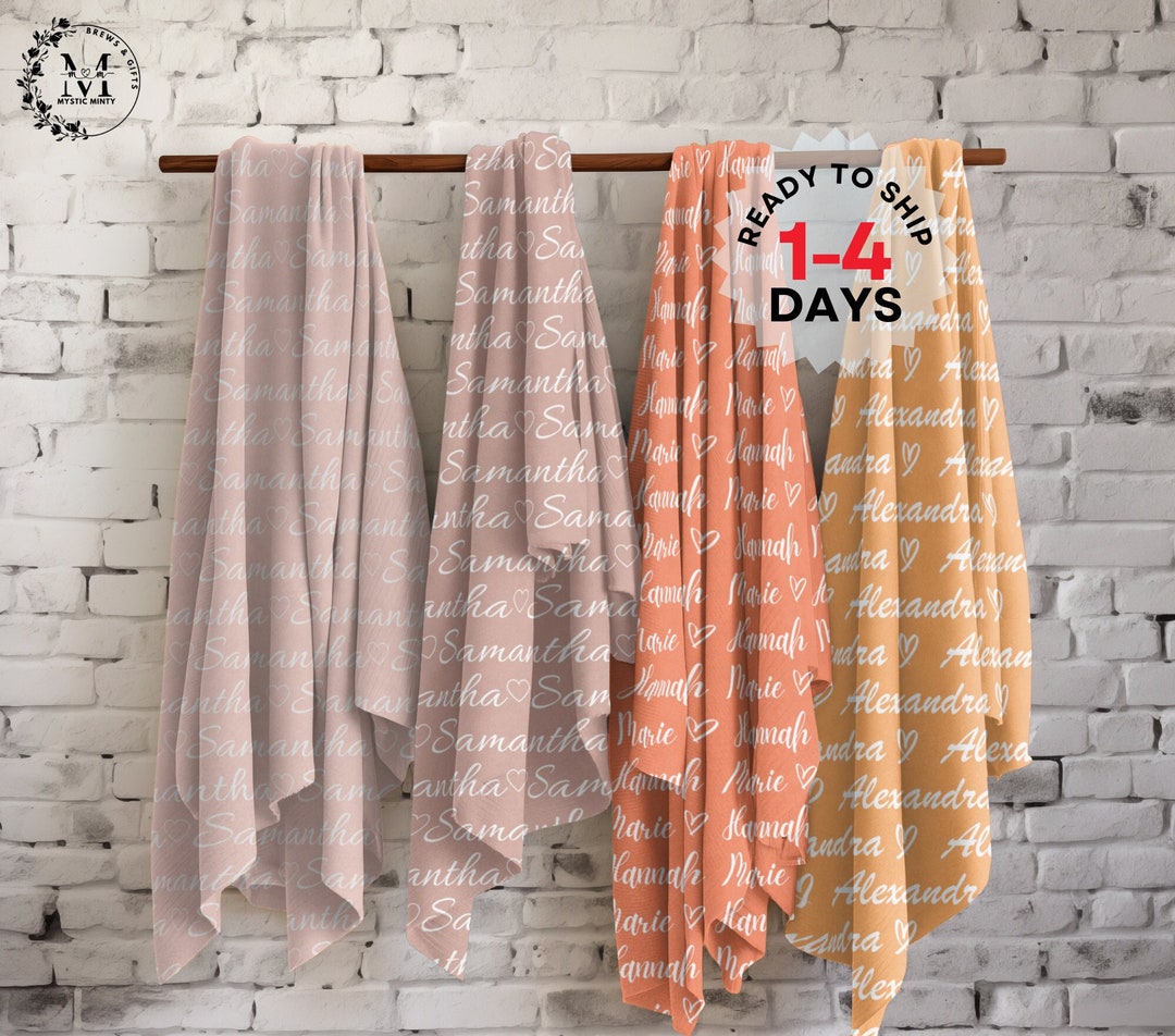 Personalized Blanket and Throws for Couch Customized Blanket With Names