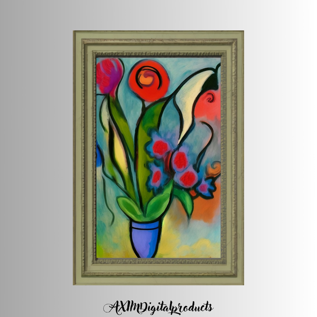 Printable Digital Flower Art for Sale. Floral Symphony Etsy