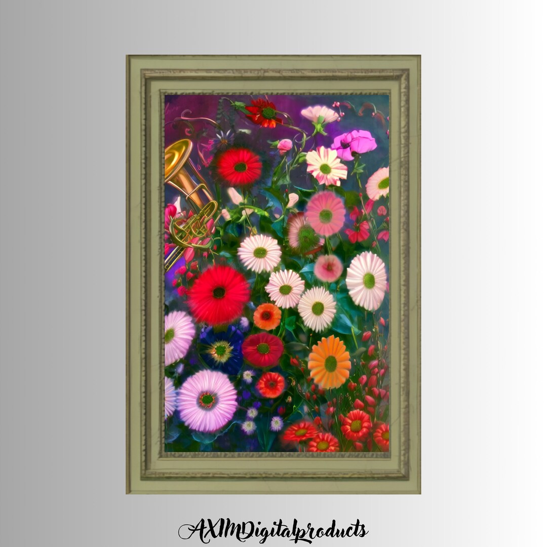 Printable Digital Flower Art for Sale. Syphony of Flowers A Etsy