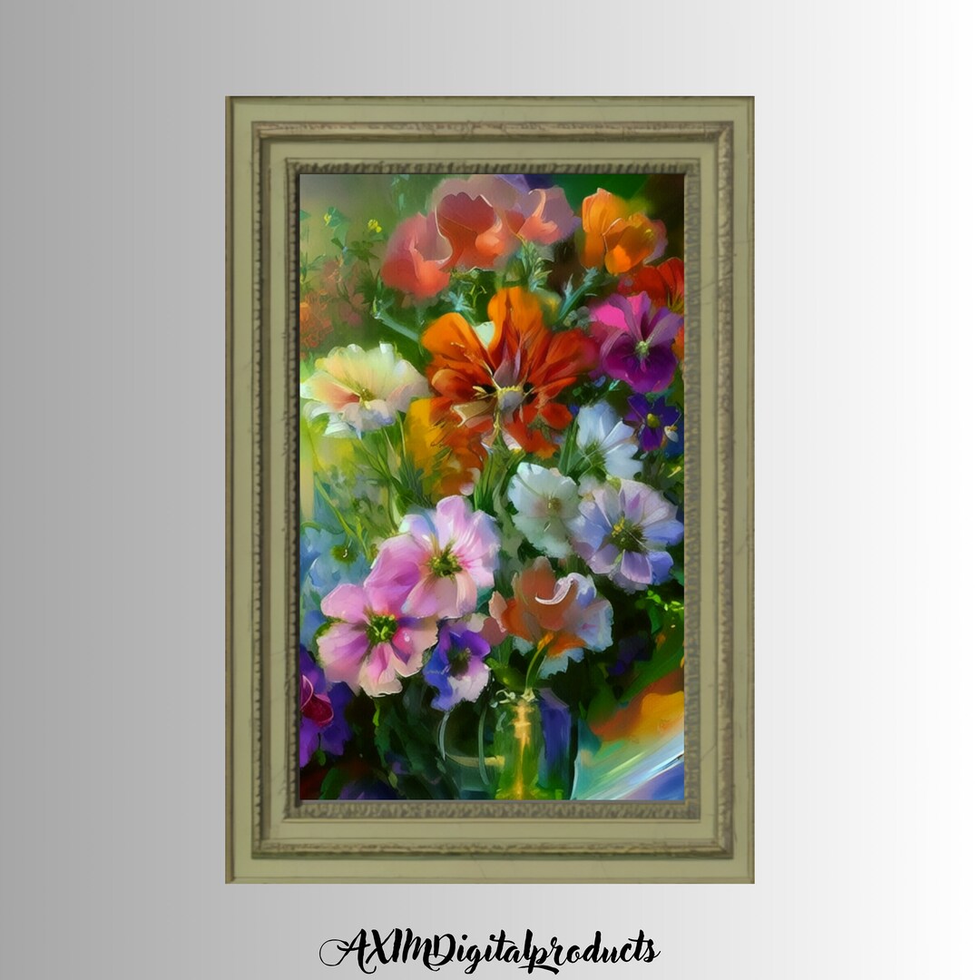 Printable Digital Flower Art for Sale. Digital Art Blooms Etsy