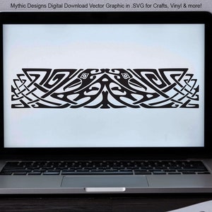 Keltisches Adler Knoten Band - Detaillierte Tattoo Native Tribal Vektor SVG Download Datei für Cricut, Vinyl & Laser Cutter - DP-STV-Celtic-Knot004