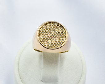14K Solid Yellow Gold Ring,Unique Handcrafted Design,Unisex Ring,Rings for Men and Women,Exclusive Ancient Greek Inspired Ring