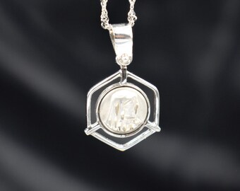 14K White Gold Coin Byzantine Pendant,Greek Orthodox Constantine Necklace,Medallion Necklace,Ancient Coin Pendant,Cristian Necklace