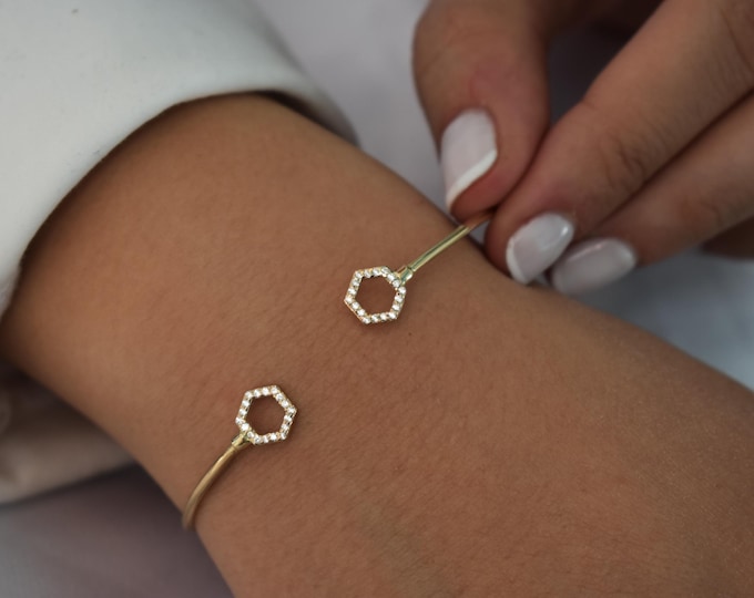 Featured listing image: 14K Gold Thin Bracelet,14k Gold Everyday Bracelet Women,Ladies Dainty Line Bracelet,Stacking Bracelet Gift for Her,Minimalist Bracelet