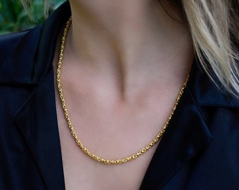 Gold Rope Chain Link Chain 14K,Dainty Thick Gold Chain,Chunky Necklace,Gold Necklace Choker,Man-Women Chain Necklace,Unisex Timeless Gift