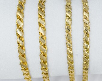 Solid 14K Yellow Gold Chain,14K Solid Gold Curb Chain,Cuban Choker Chain,Yellow Gold Miami Cuban Link Chain,14K Curb Cuban Necklace for Her