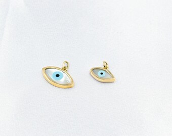 14K Solid Gold Evi Eye Pendant Necklace-Luxurious Protection Jewelry,Unique & Elegant Eye Accessory for Every Occasion,Eye Pendant Necklace