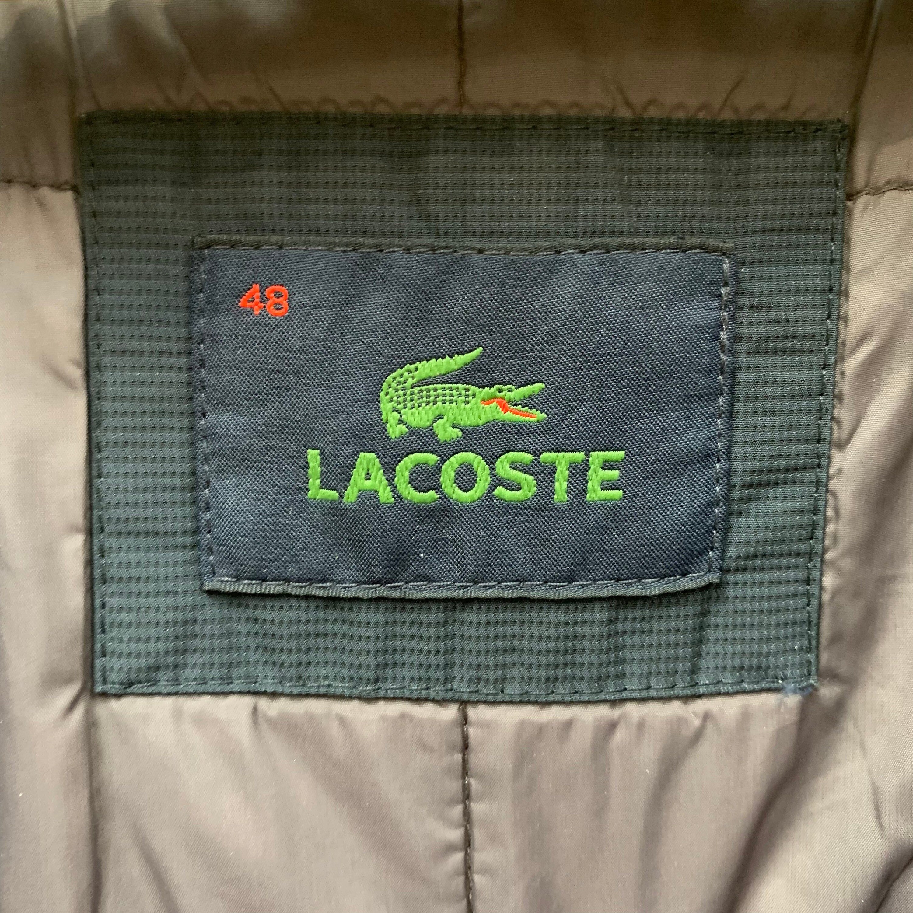 Veste de surv tement Lacoste gris fonc vintage des ann es 1990