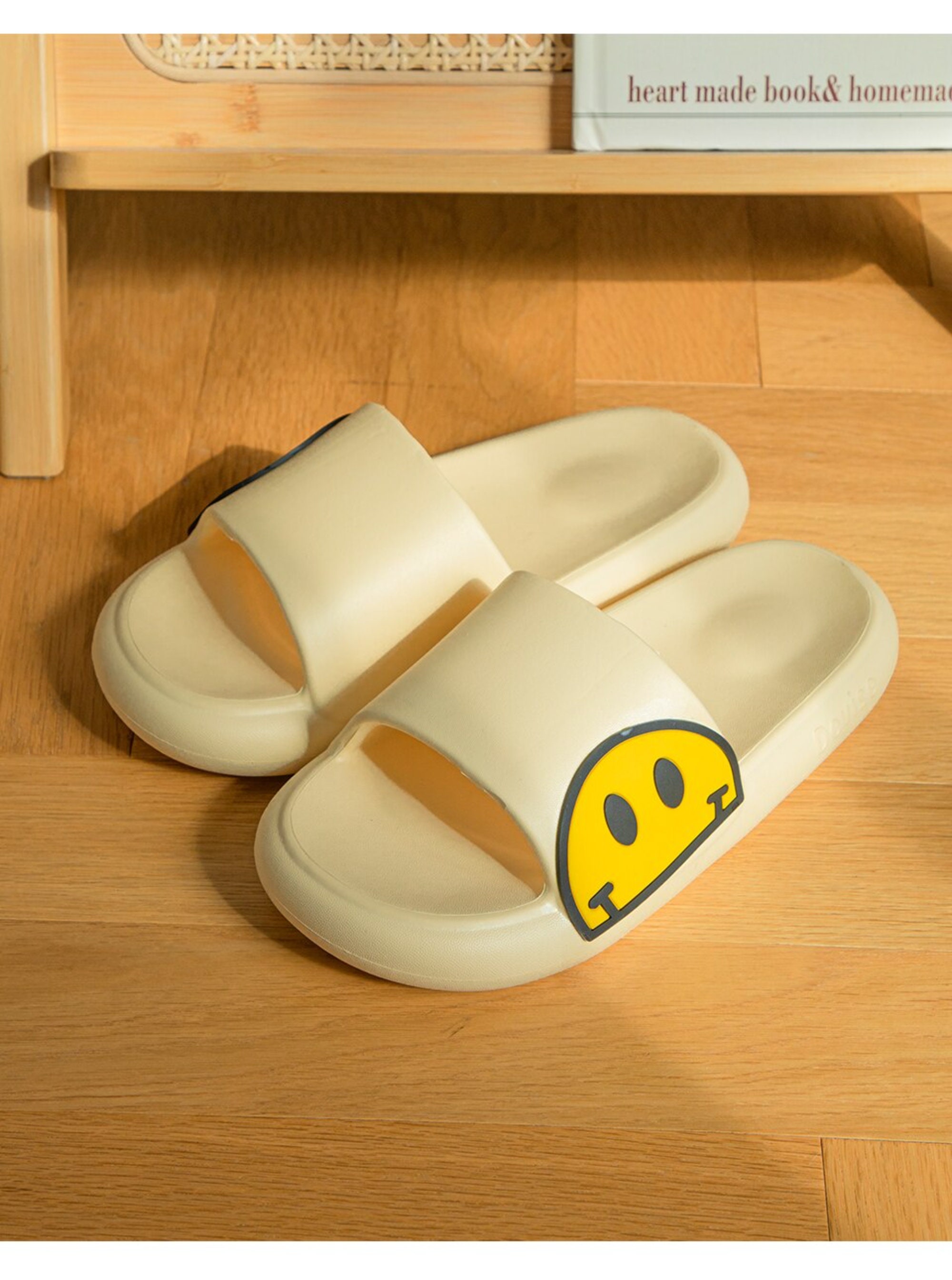 Smiley Face Slippers Summer Cute Couples Family -