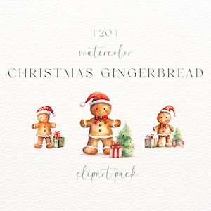 Gingerbread Man Clipart | Christmas Clipart | Winter Clipart | Festive Clipart | Cute Png | Card Making |  High Quality PNG | Commercial Use