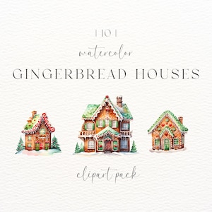 Gingerbread House Clipart | Christmas Clipart | Holiday Gingerbread Clipart | Cute Christmas Png | Transparent Background | Christmas Png