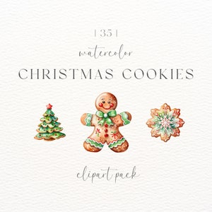 Christmas Cookies Clipart | Digital Download | Commercial Use Clipart | Digital Paper Craft | Gingerbread Man Clipart | Card Making | Png