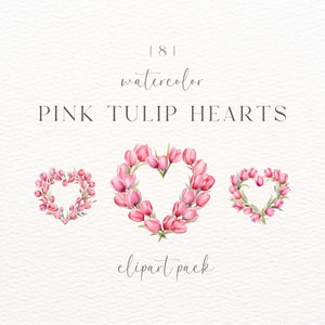 Tulip Png | Spring Floral | Spring  Pink Tulip Watercolor Clip Art | Spring Flowers | Watercolor Flowers Clipart | Pink Tulips Clipart | Png