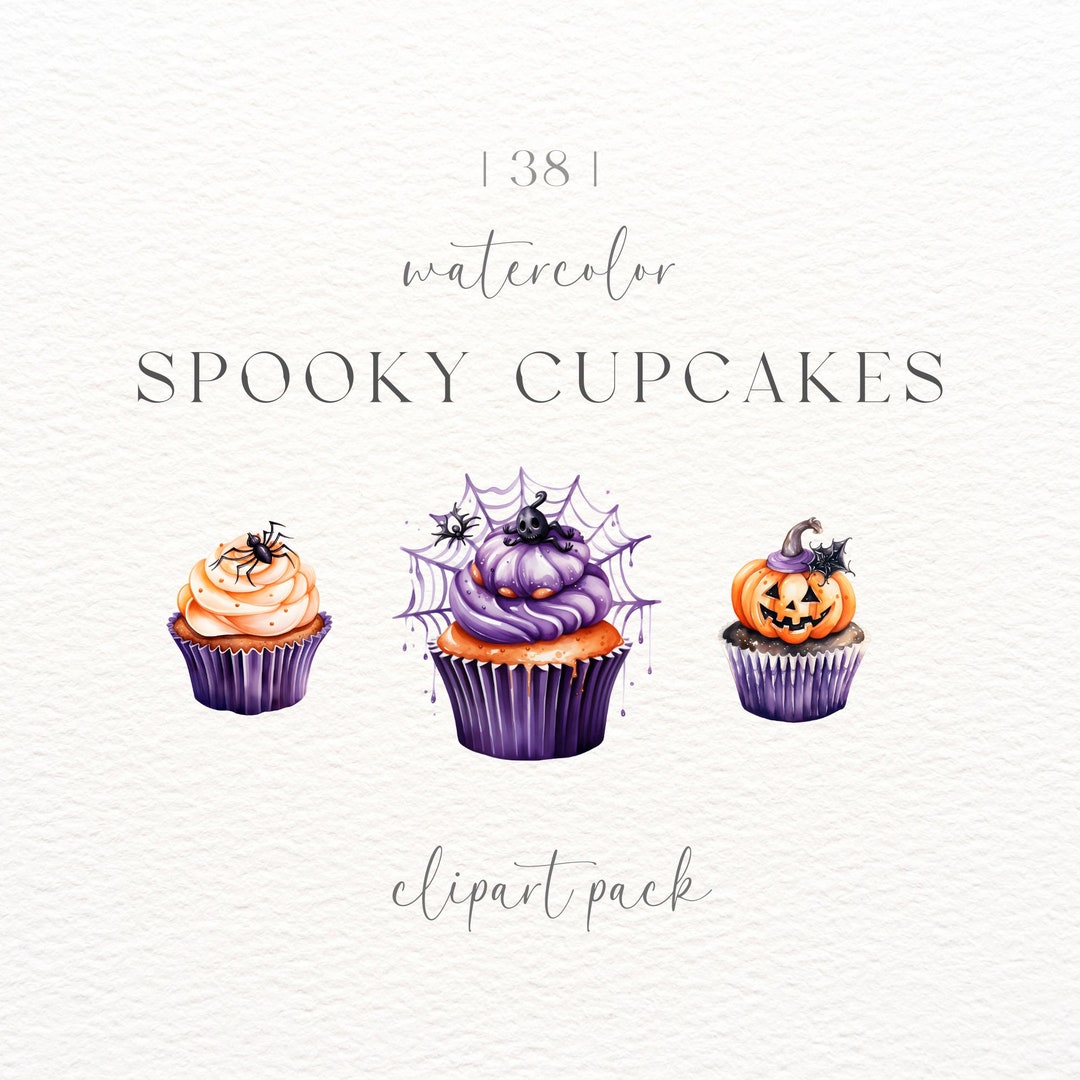 halloween-cupcakes-clipart-spooky-png-bundle-commercial-use-etsy