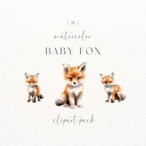 Clipart bébé renard | Animaux des bois | Adorable renard des cliparts | Clipart animaux de la forêt | png | Téléchargement numérique | Clipart Animaux de la forêt