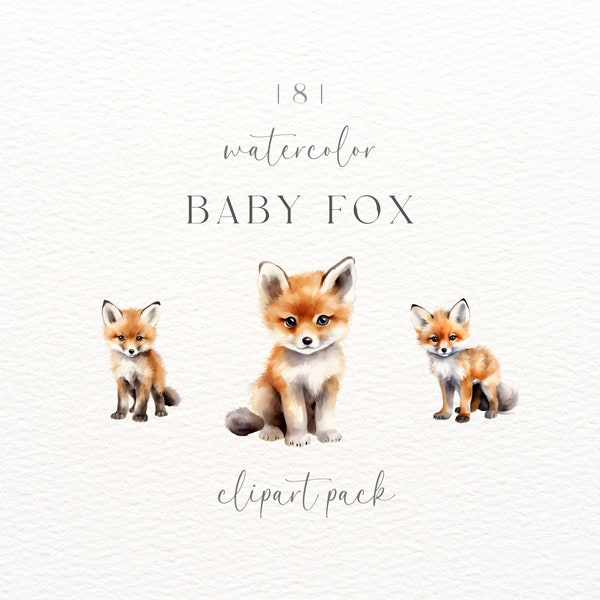 Baby Fuchs Clipart | Waldtiere | Entzückender Fuchs Clipart | Waldtiere ClipArt | Png | Digitaler Download | Waldtiere Clip art