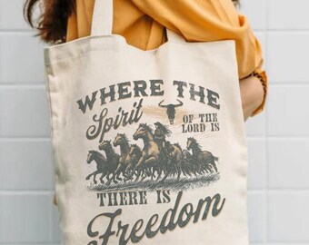 Christian Bible Verse Canvas Tote Bag: Religious Gift