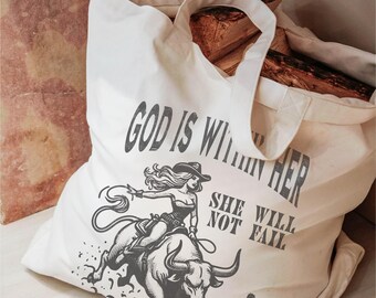 Christian Bible Verse Canvas Tote Bag: Religious Gift