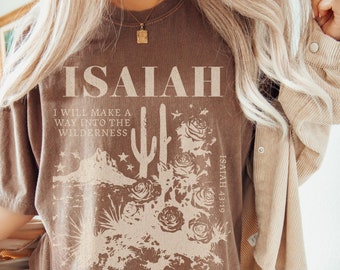 Christian Western Tee: Isaiah Bible Verse Comfort Colors Shirt