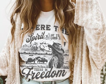 Christian Western Graphic Tee: Bible Verse Oversized T-Shirt