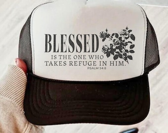 Casquette trucker bénie : casquette Christian Bible Verse