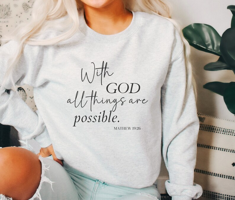 Christian Sweatshirt Motivating Bible Verse Shirt Church Crewneck Sweaters Trendy Aesthetics