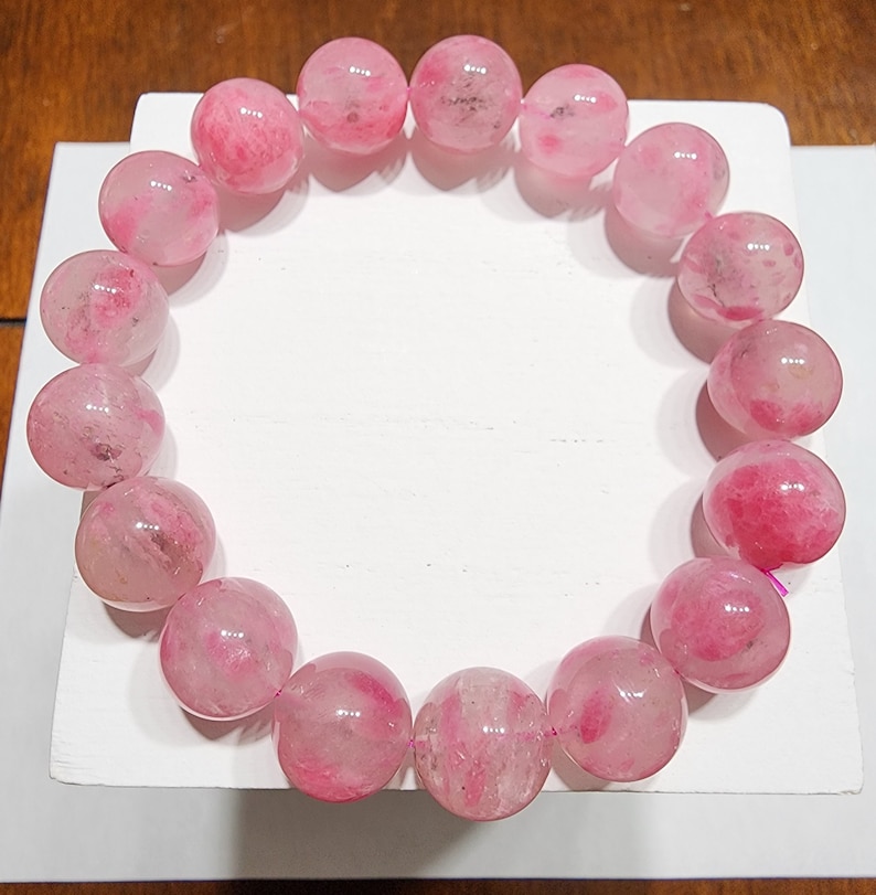 High Quality Sakura Rhodonite Bracelets, 10mm, 12mm, Cherry Blossom ...