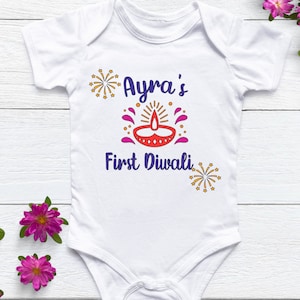 Customized Cute First Diwali Onesies