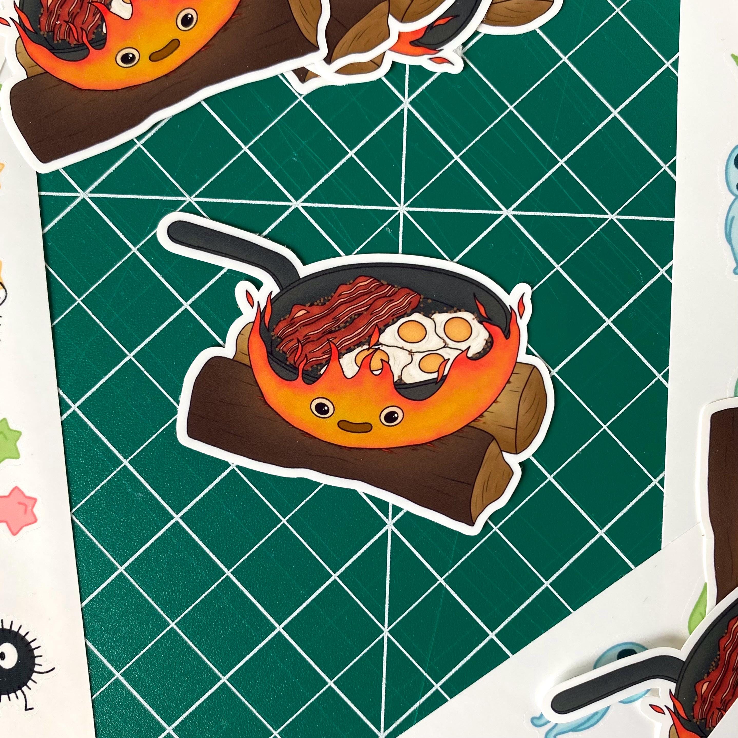 Calcifer Vinyl Sticker – Howl’s Moving Castle Flame Spirit | Studio ...