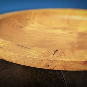Osage Orange hand turned platter with 3/4 inch rim