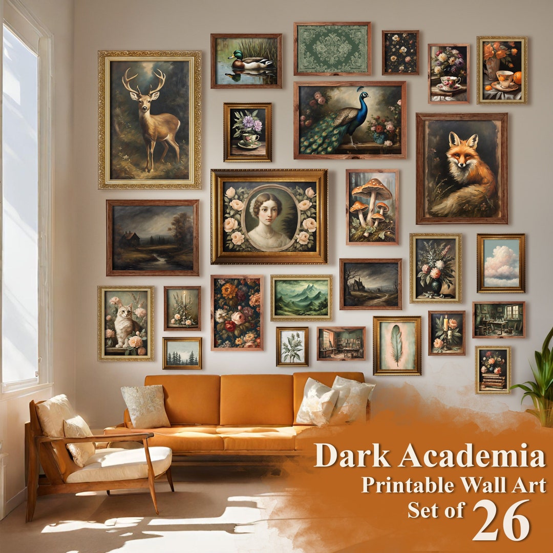 Dark Academia Gallery Wall